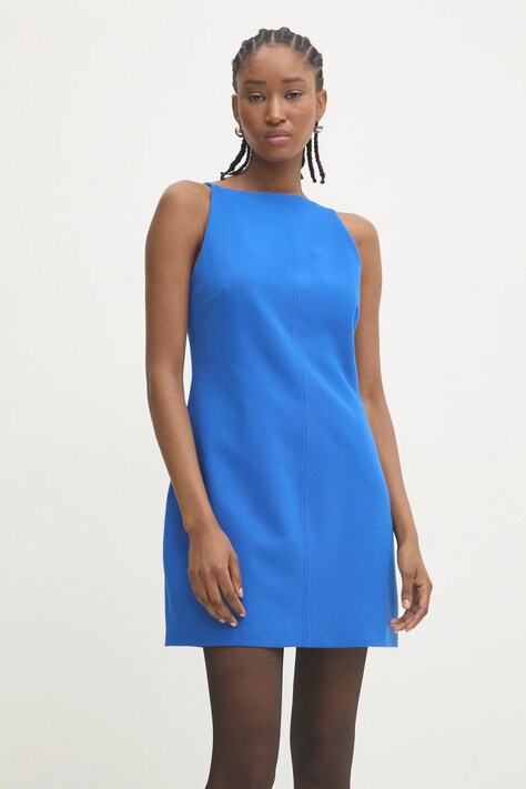 Answear Lab rochie culoarea bleumarin, mini, mulată