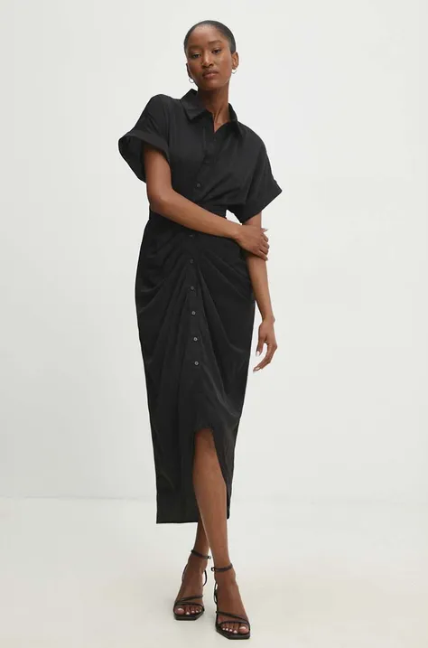 Haljina Answear Lab boja: crna, mini, ravna