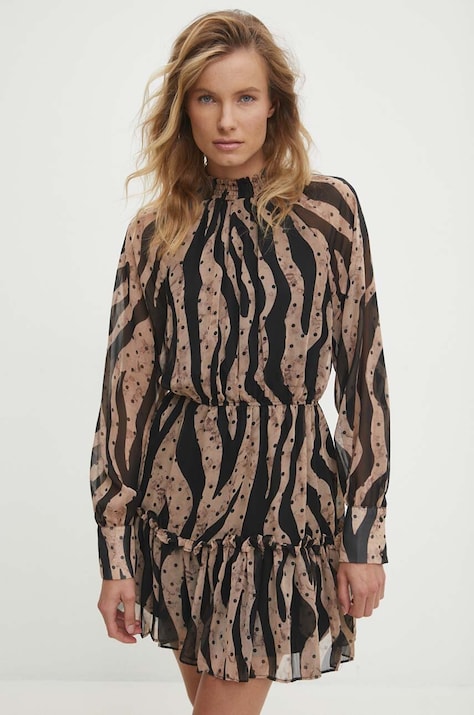 Answear Lab rochie culoarea negru, mini, evazată