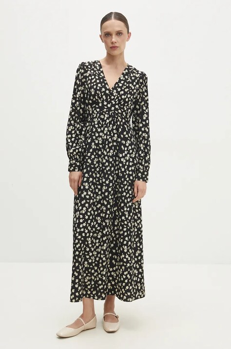 Answear Lab rochie culoarea negru, maxi, evazată