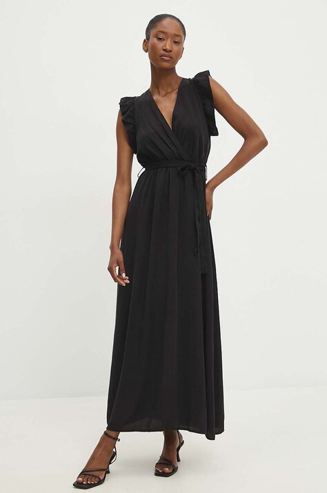Answear Lab rochie culoarea negru, maxi, evazată