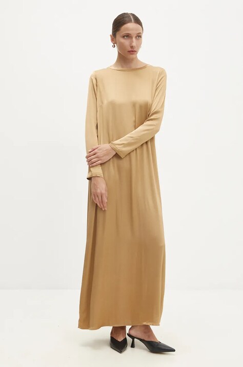 Answear Lab rochie culoarea bej, maxi, dreaptă