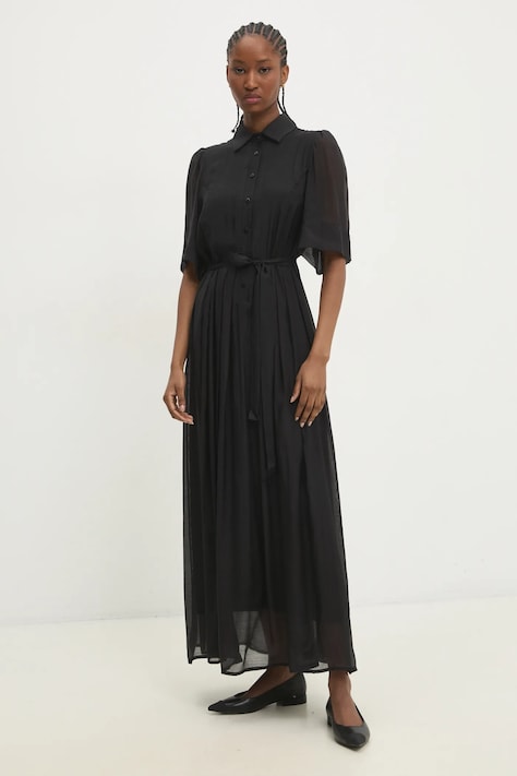 Answear Lab rochie culoarea negru, maxi, evazată