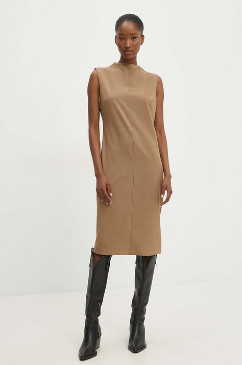 Answear.LAB ruha bézs, mini, egyenes