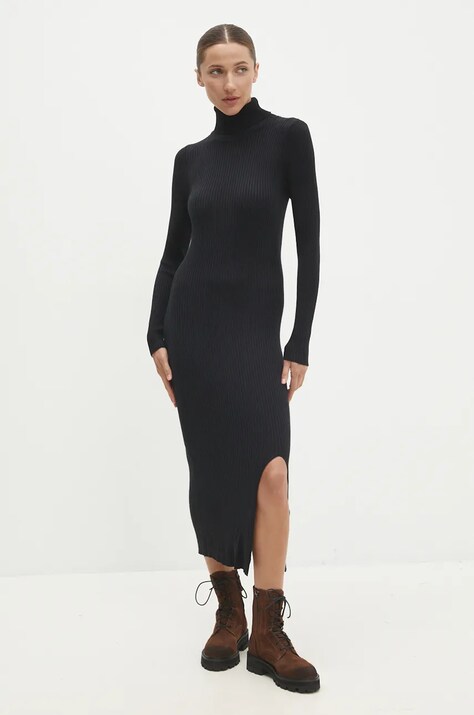 Šaty Answear.LAB černá barva, midi