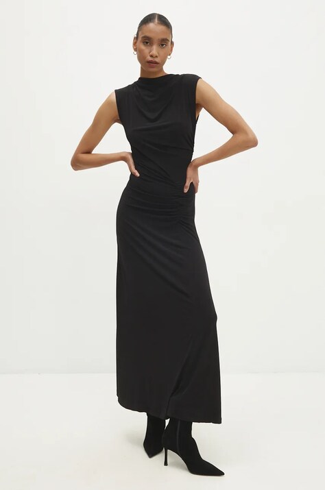 Answear Lab rochie culoarea negru, maxi, mulată
