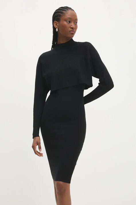 Answear.LAB vestito e maglione colore nero