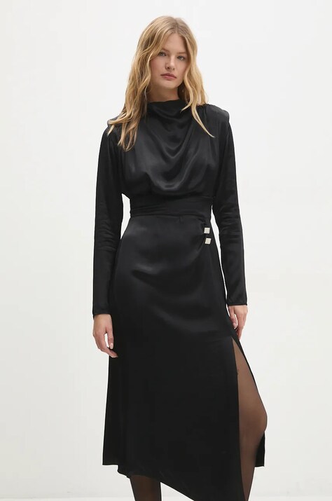 Šaty Answear.LAB černá barva, midi