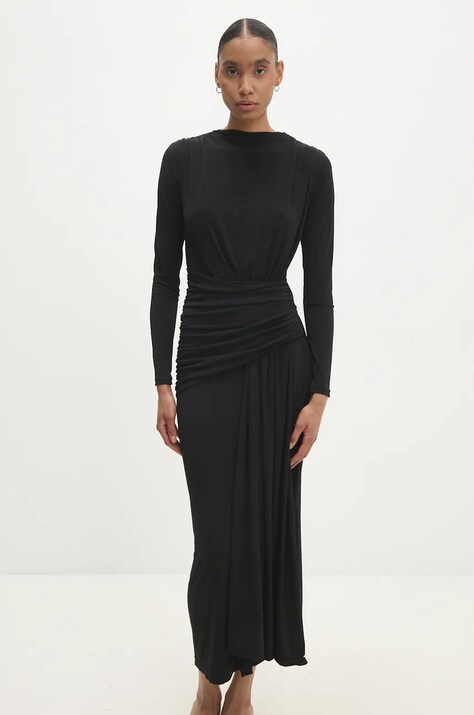 Answear Lab rochie culoarea negru, maxi, mulată