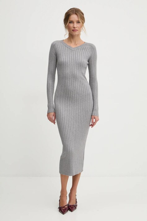 Answear Lab rochie culoarea gri, mini, mulată