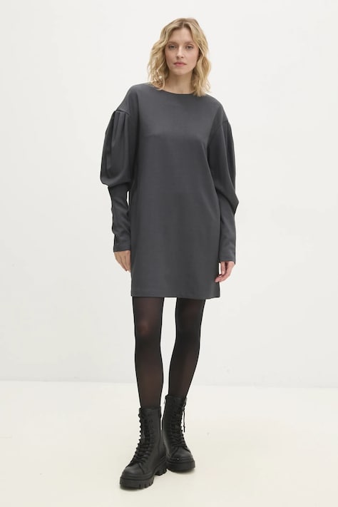 Answear Lab rochie culoarea gri, mini, oversize