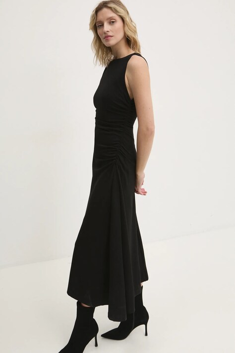 Answear Lab rochie culoarea negru, maxi, evazată
