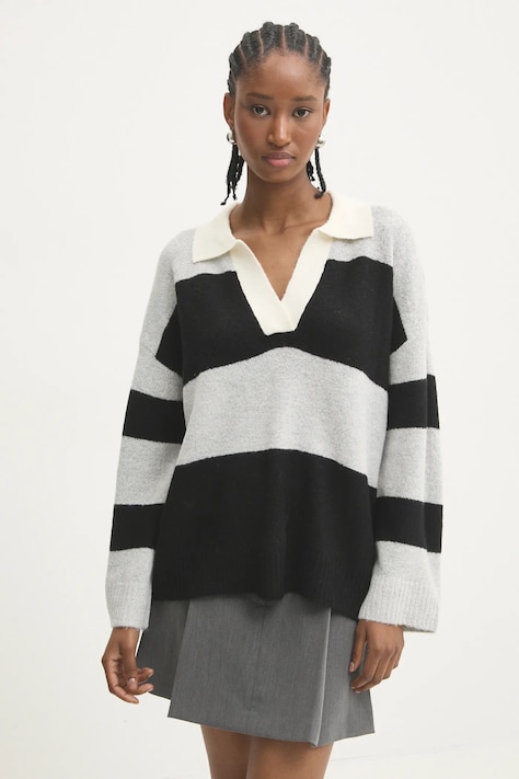 Answear.LAB sweter damski kolor szary lekki