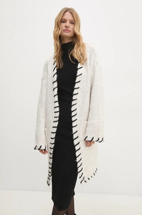 Answear Lab cardigan in lana colore grigio