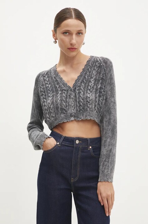 Answear Lab cardigan donna colore grigio