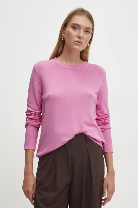 Answear Lab pulover femei, culoarea roz, light