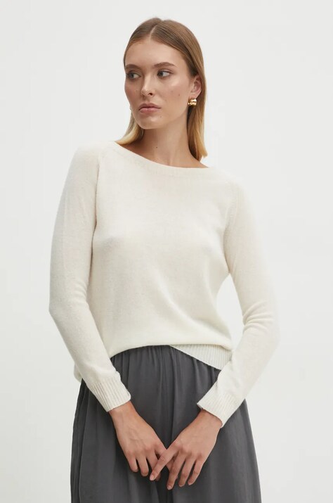 Answear Lab pulover de lana femei, culoarea bej, light