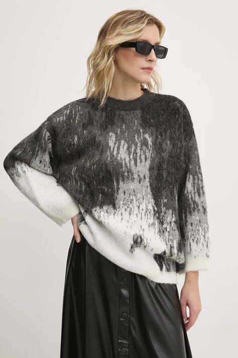 Vlněný svetr Answear.LAB šedá barva