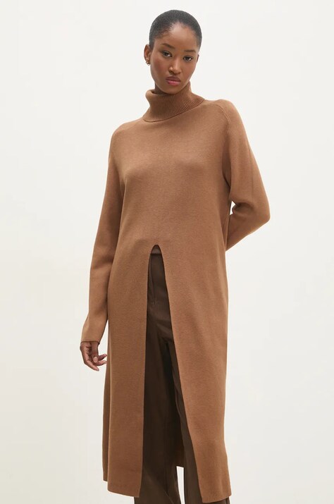 Светр Answear.LAB жіночий колір коричневий легкий гольф