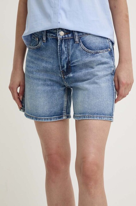 Answear Lab pantaloni scurti jeans femei, neted, high waist