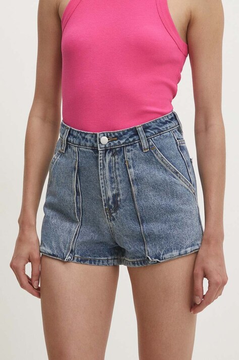 Answear Lab pantaloni scurti jeans femei, neted, high waist