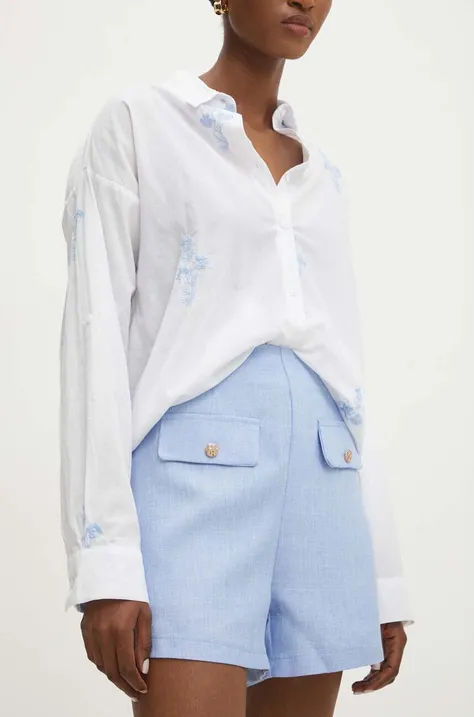 Kratke hlače Answear Lab za žene, bez uzorka, visoki struk