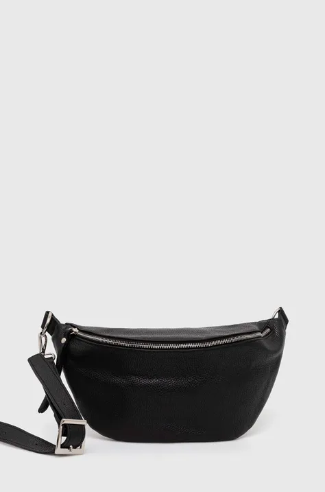 Δερμάτινη τσάντα φάκελος Answear Lab χρώμα: μαύρο