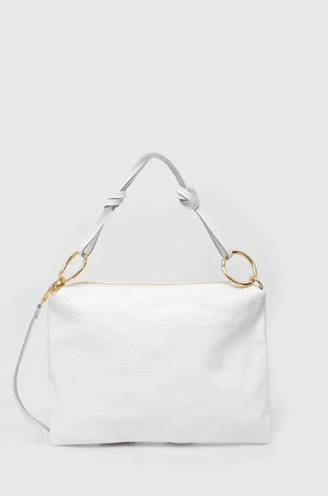 Δερμάτινη τσάντα Answear Lab χρώμα: άσπρο