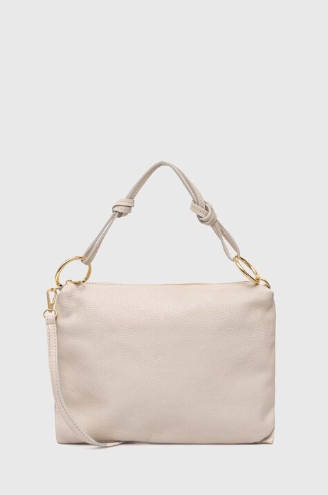 Answear Lab poseta de piele culoarea bej