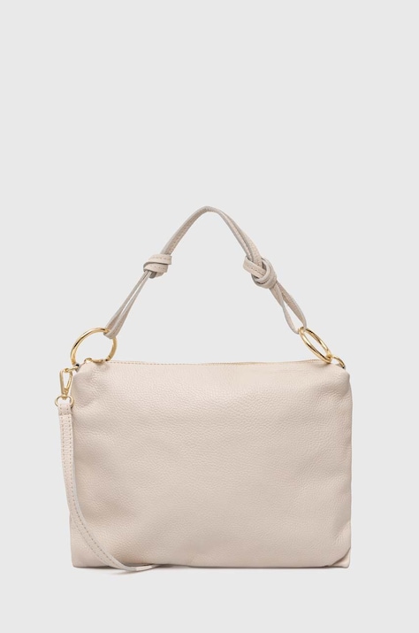 Answear Lab poseta de piele culoarea bej
