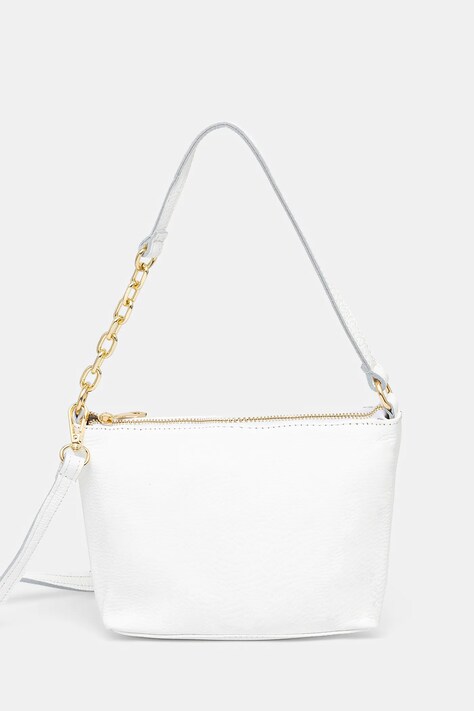 Answear Lab poseta de piele culoarea alb