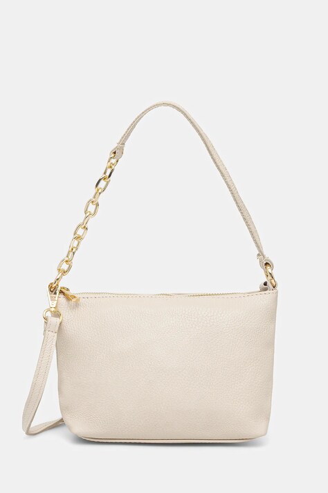 Answear Lab poseta de piele culoarea bej