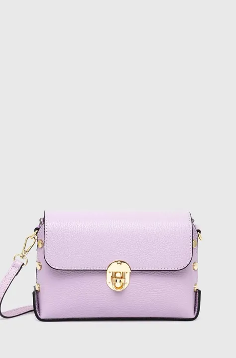 Кожаная сумочка Answear Lab цвет фиолетовый