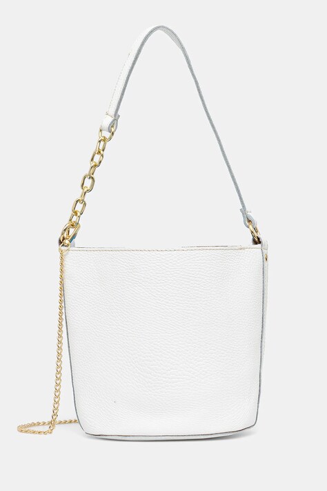 Answear Lab poseta de piele culoarea alb