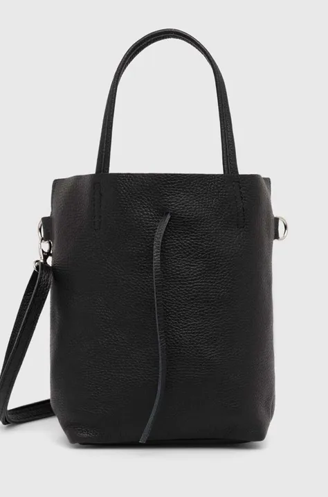 Δερμάτινη τσάντα Answear Lab χρώμα: μαύρο