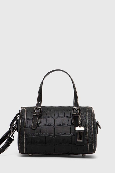 Answear Lab poseta de piele culoarea negru