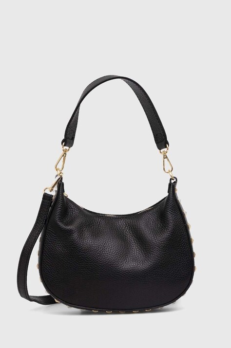 Answear Lab poseta de piele culoarea negru