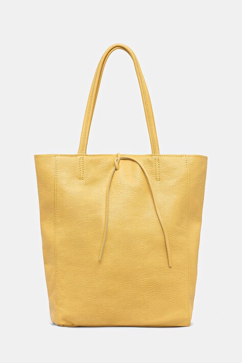 Answear Lab poseta de piele culoarea galben