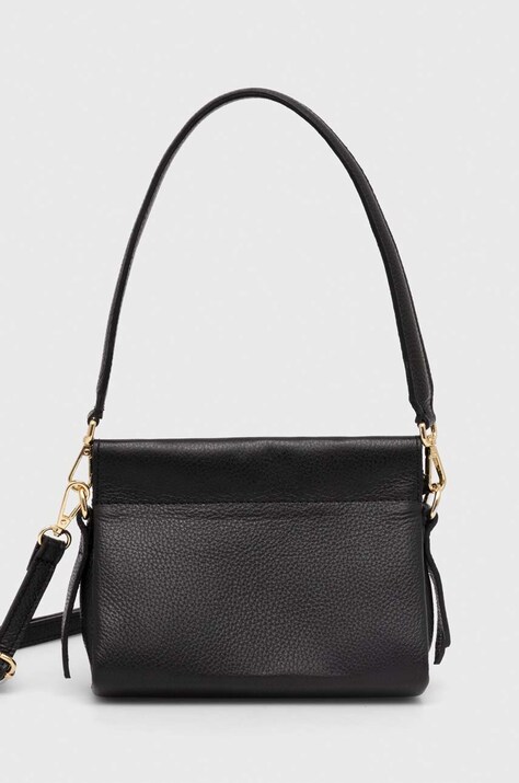 Answear Lab poseta de piele culoarea negru