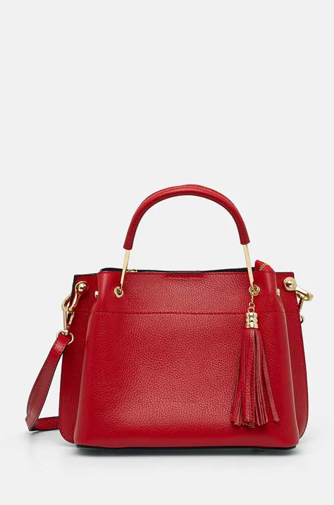 Δερμάτινη τσάντα Answear Lab χρώμα: κόκκινο