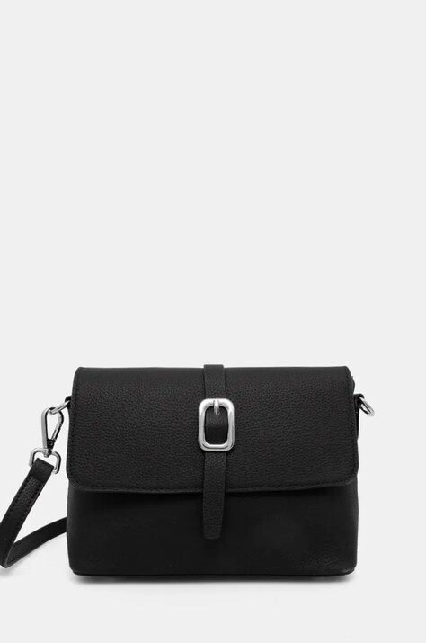 Answear Lab poseta de piele culoarea negru