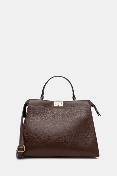 Δερμάτινη τσάντα Answear.LAB χρώμα: καφέ