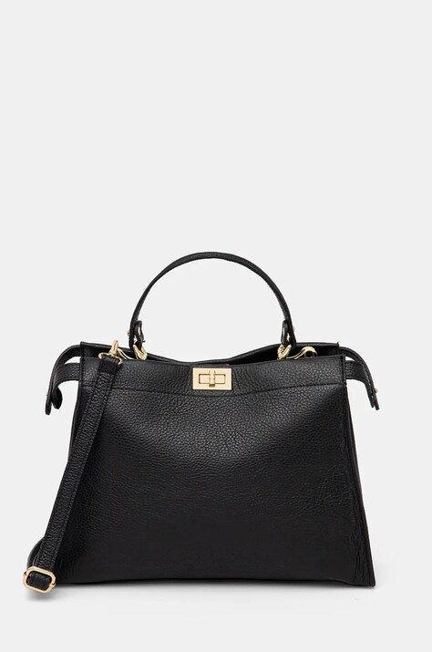 Кожена чанта Answear.LAB в черно