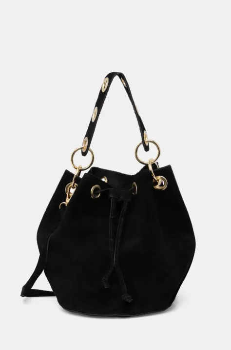 Answear Lab borsa in pelle scamosciata colore nero