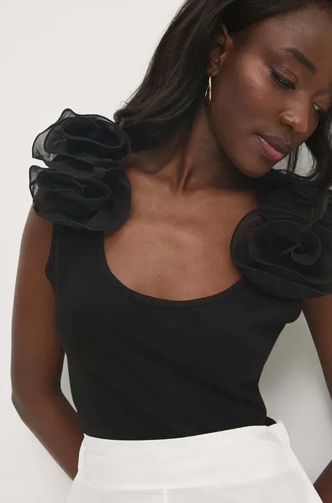 Топ Answear Lab жіночий колір чорний