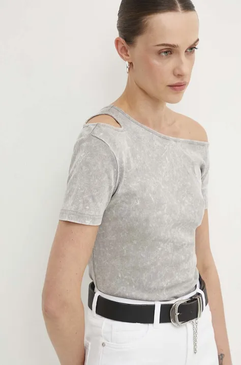 Majica kratkih rukava Answear Lab za žene, boja: siva
