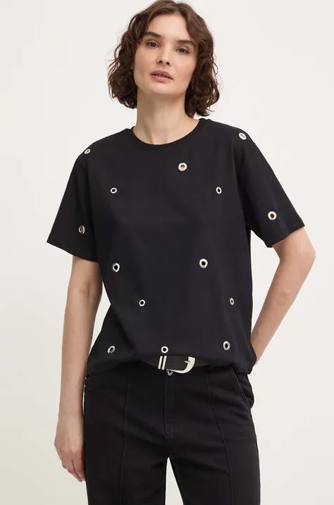 Answear Lab t-shirt in cotone donna colore nero