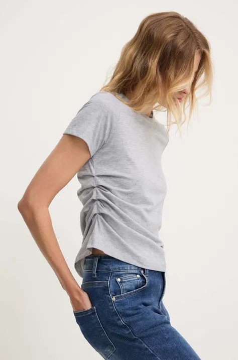 Бавовняна футболка Answear Lab жіночий колір сірий