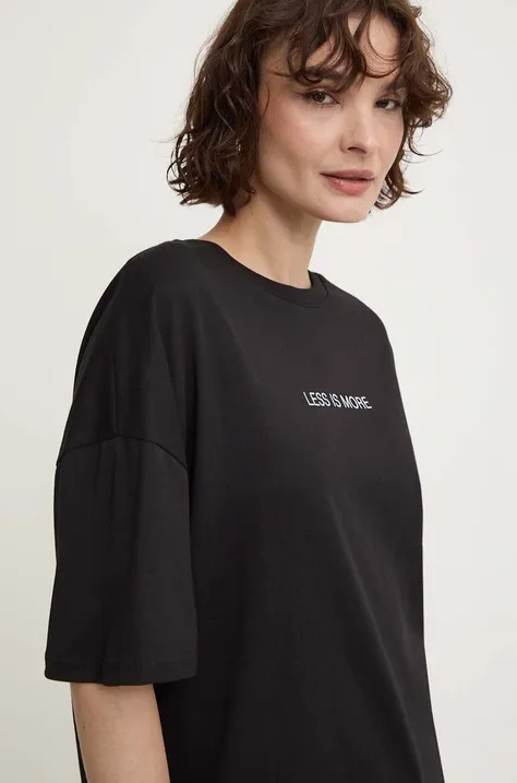 Бавовняна футболка Answear Lab жіночий колір чорний