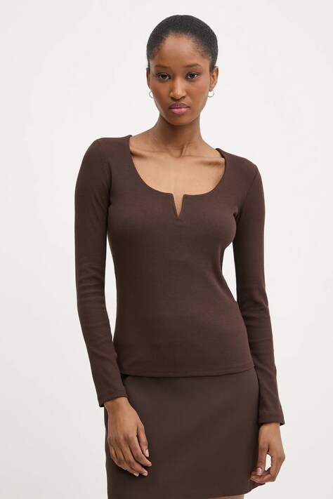 Answear Lab longsleeve femei, culoarea negru